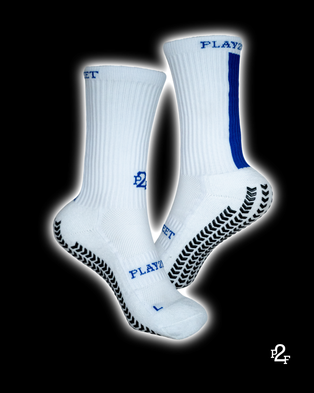 P2F Grip Socks - BLUE / BLUE (2 pack)